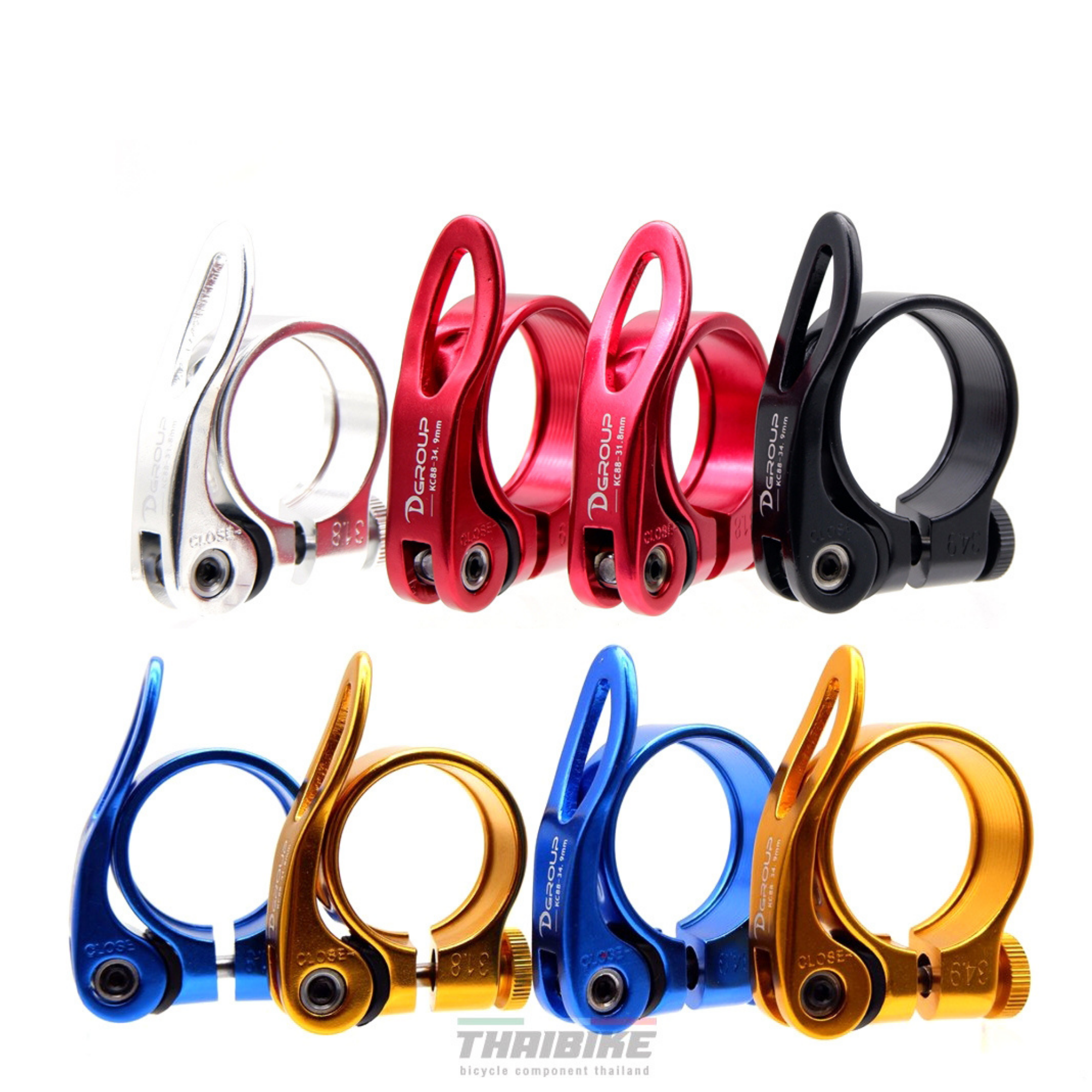 รัดหลักอานจักรยานแบบปลดเร็ว ยี่ห้อ D-GROUP ขนาด 31.8/34.9
