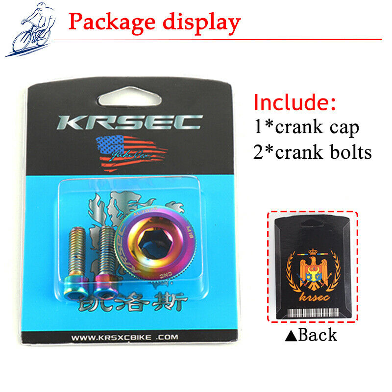 ฝาปิดขาจานจักรยาน M15 M18 M20 แถมฟรีน็อตขาจาน KRSEC สีรุ้ง