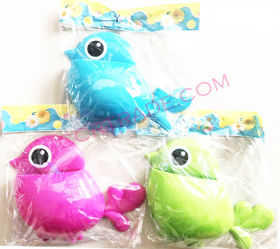 ที่ใส่แปรงสีฟันลายนก+จุกสุญญากาศ 21 ซม.