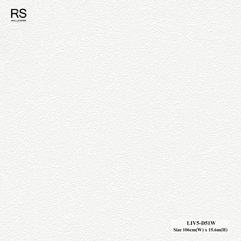 วอลเปเปอร์ลายปูนเปลือย สีขาว LIV5-D51W