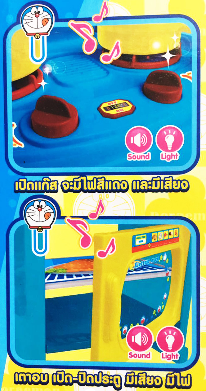 ชุดครัวโดราเอม่อน มีเสียง มีไฟ กล่องใหญ่ (ลิขสิทธิ์แท้)