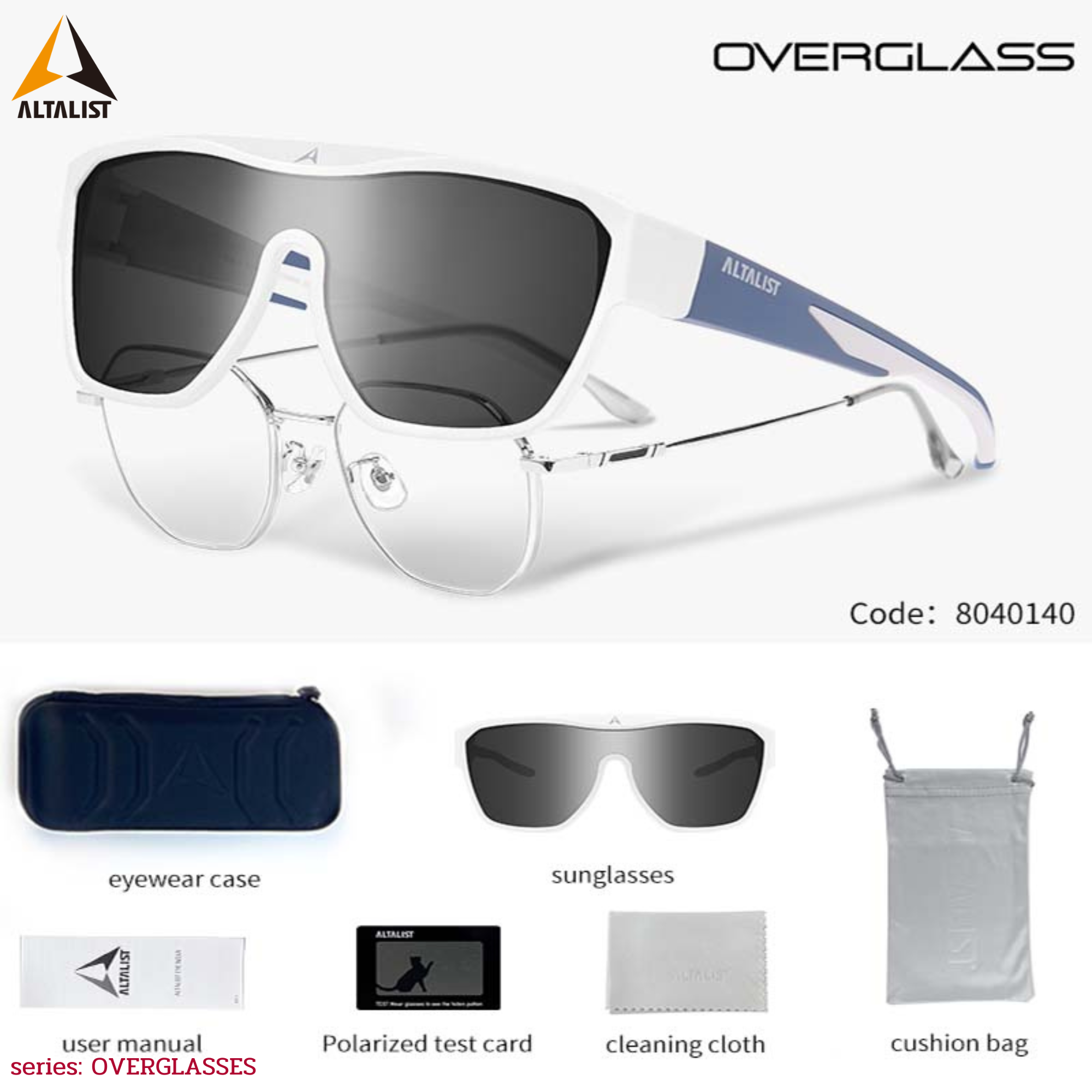 แว่นตากันแดดแบบสวมทับแว่นสายตา งานญี่ปุ่น ALTALIST series: OVERGLASSES แว่นจักรยาน แว่นขับรถ
