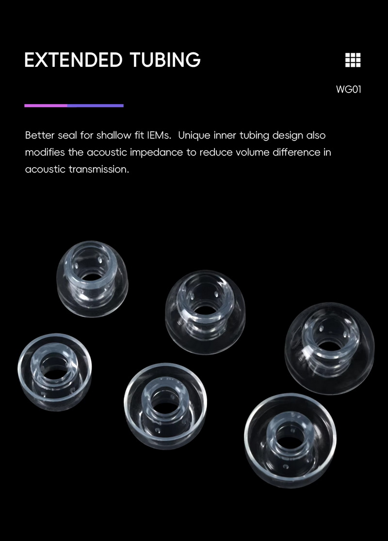[PreOrder] HiBy WG01 จุกหูฟังซิลิโคนเหลว แยกเสียงได้ดี โปร่งใสสูง เป็นมิตรกับผิว จำนวน 3 คู่ S/M/L