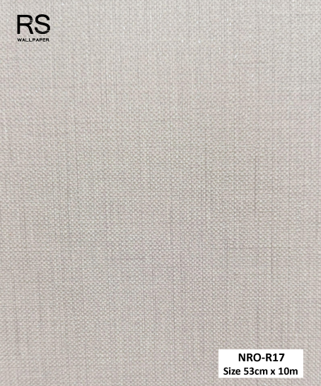 วอลเปเปอร์ สีเทาลายผ้า มีกลิตเตอร์สีเงิน NRO-R17