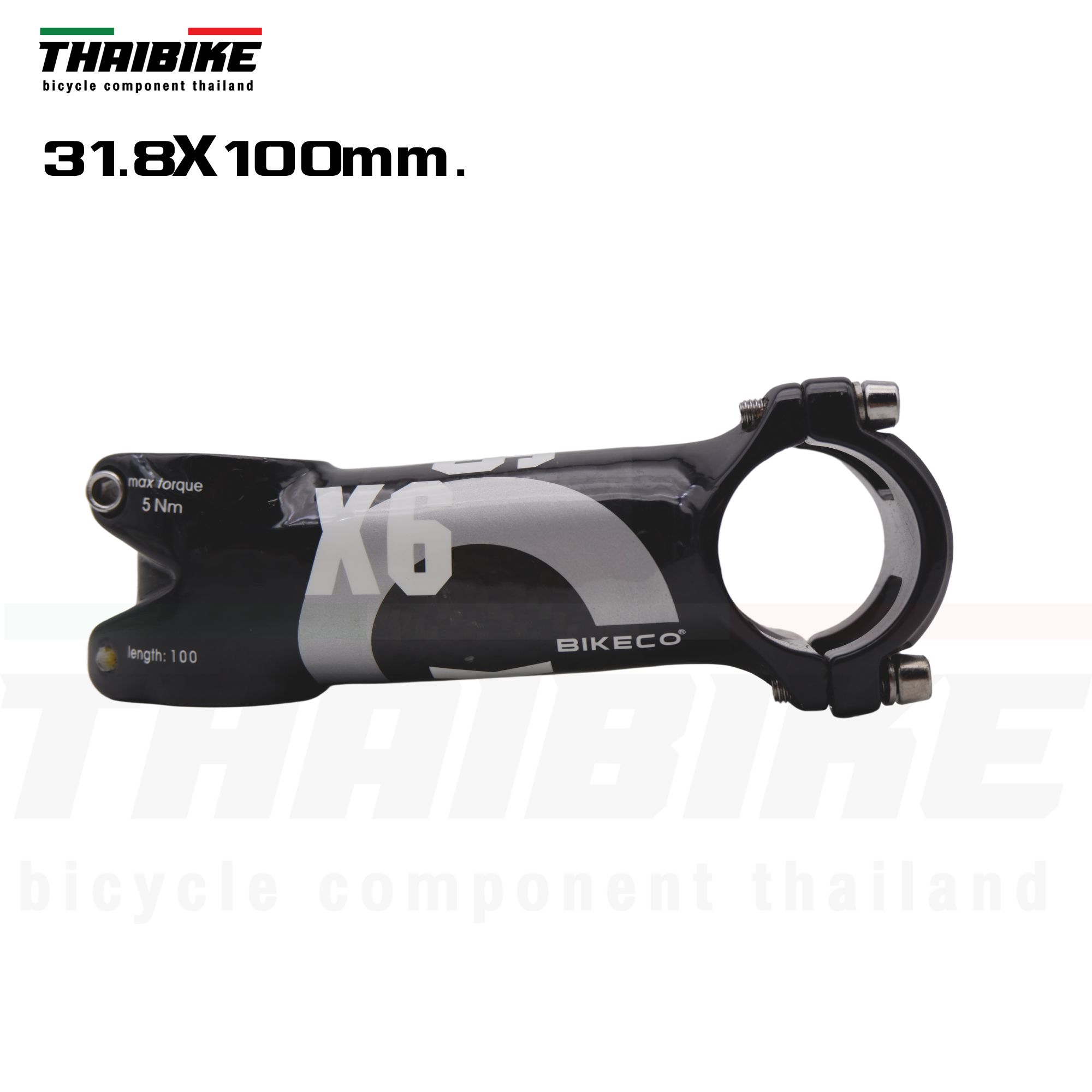 สเต็มจักรยานอลูมิเนียมเคลือบคาร์บอน THAI BIKECO X6 +-7 70/90/100/110