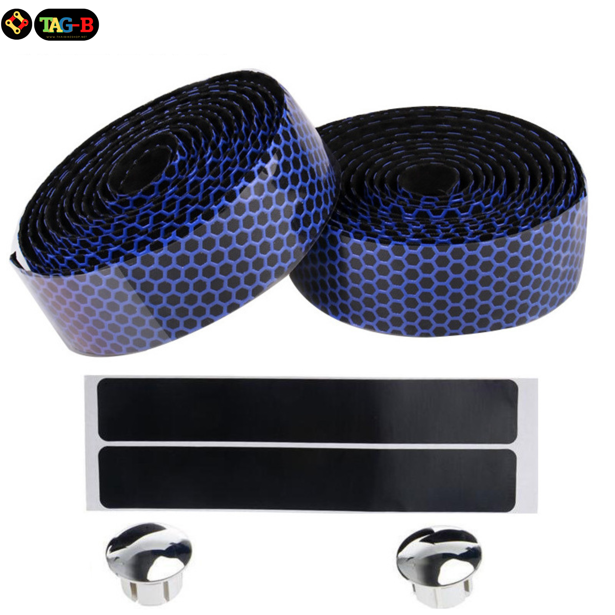 ผ้าพันแฮนด์จักรยาน TAG-B ซิลิโคน ลายรังผึ้ง หนานุ่ม หนึบมือ