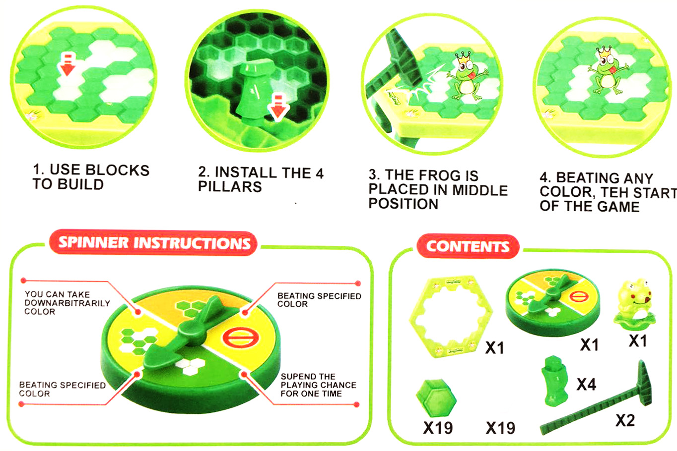 เกมส์ทุบน้ำแข็งกล่อง (เพนกวิน / กบ) 16 ซม.(1x6)