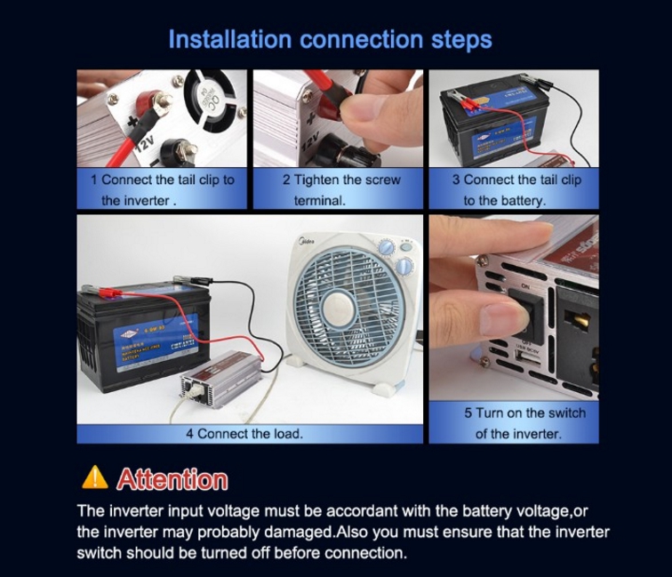 Inverter DC 24V to AC 220V 1000W Modified Sine