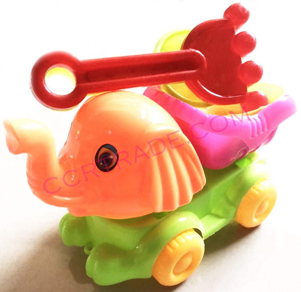 ช้างสีสดเล่นทรายถุงตาข่าย 15 ซม.