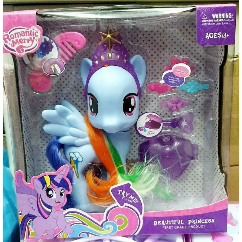 ตุ๊กตาโพนี่ มีเสียงมีไฟ 🎁หวีผมได้ ตัวใหญ่‼️งานเกรดดีมาก‼️พร้อมส่งจากไทย ส่งไว ค่าส่งถูก