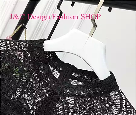 เสื้อลูกไม้สไตน์เกาหลีสีดำ เสื้อลูกไม้สไตน์วัยรุ่นสีดำ เสื้อใส่ผ้าซิ่น เสื้อลูกไม้สีดำแขนยาว 5 ส่วน เสื้อลูกไม้สีดำใส่กับผ้าซิ่น