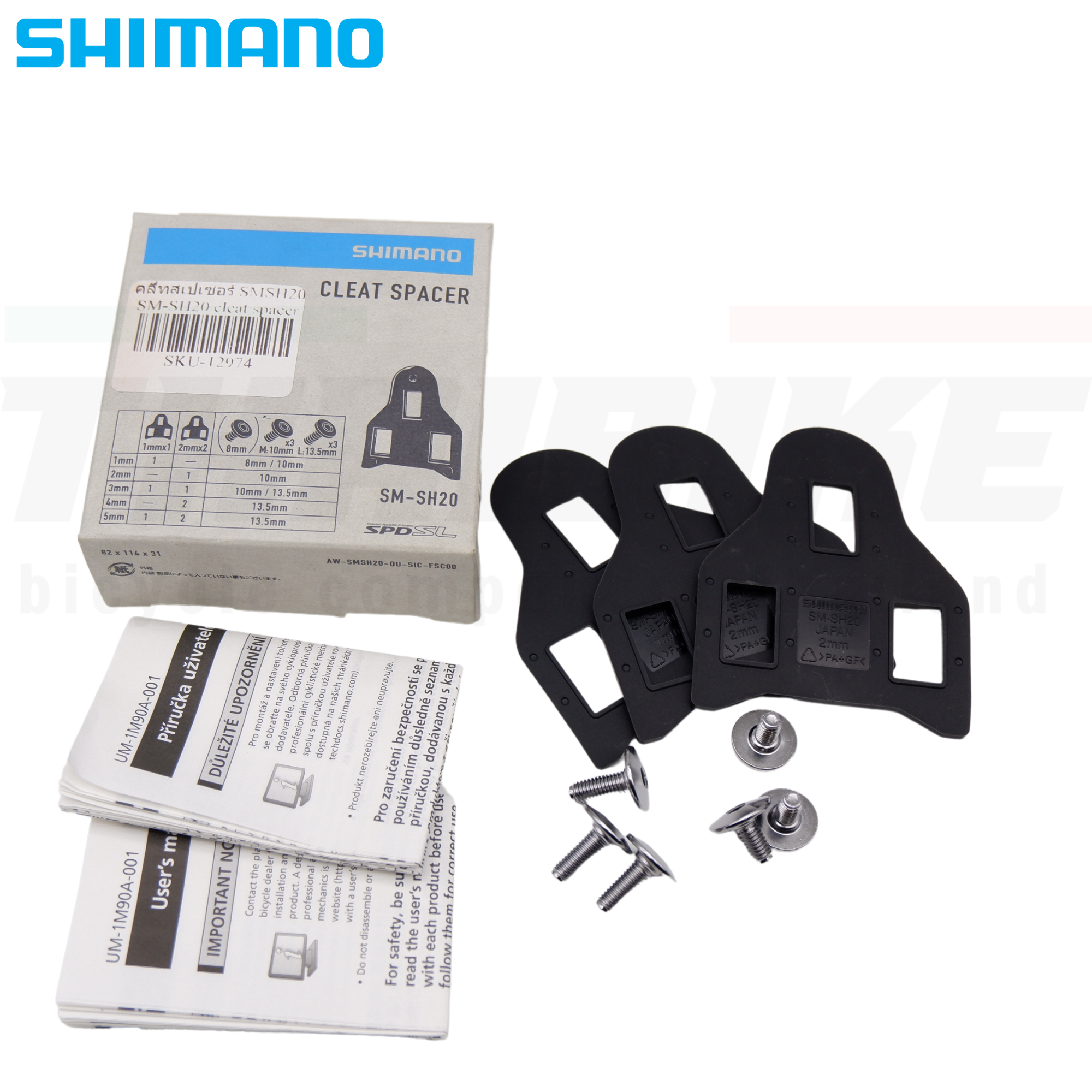 คลีทสเปเซอร์รองคลีทรองเท้าเสือหมอบ SHIMANO SMSH20 SM-SH20 cleat spacer