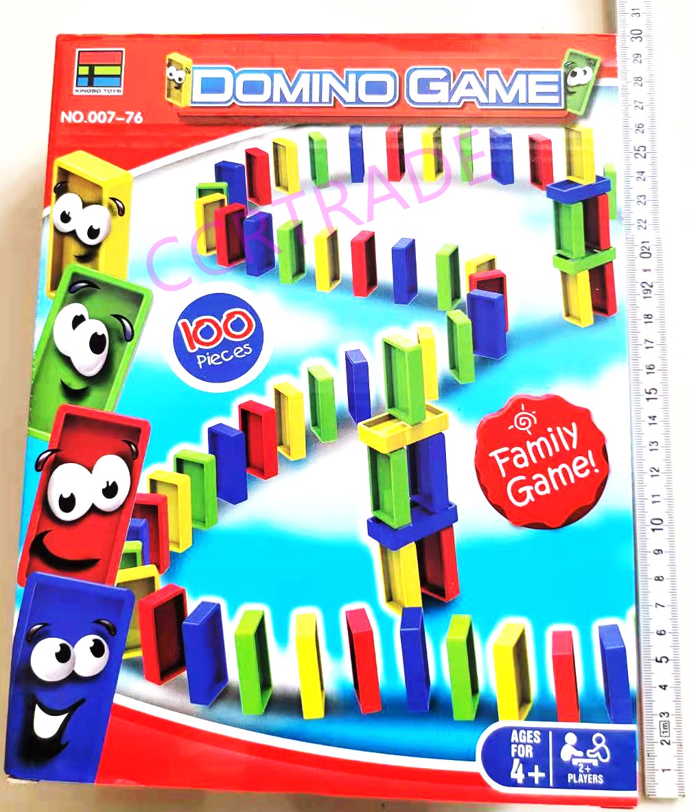 เกมส์โดมิโน่ต่อเรียงสีสด 100 ชิ้นกล่อง 19x24.5 ซม.(1x3)