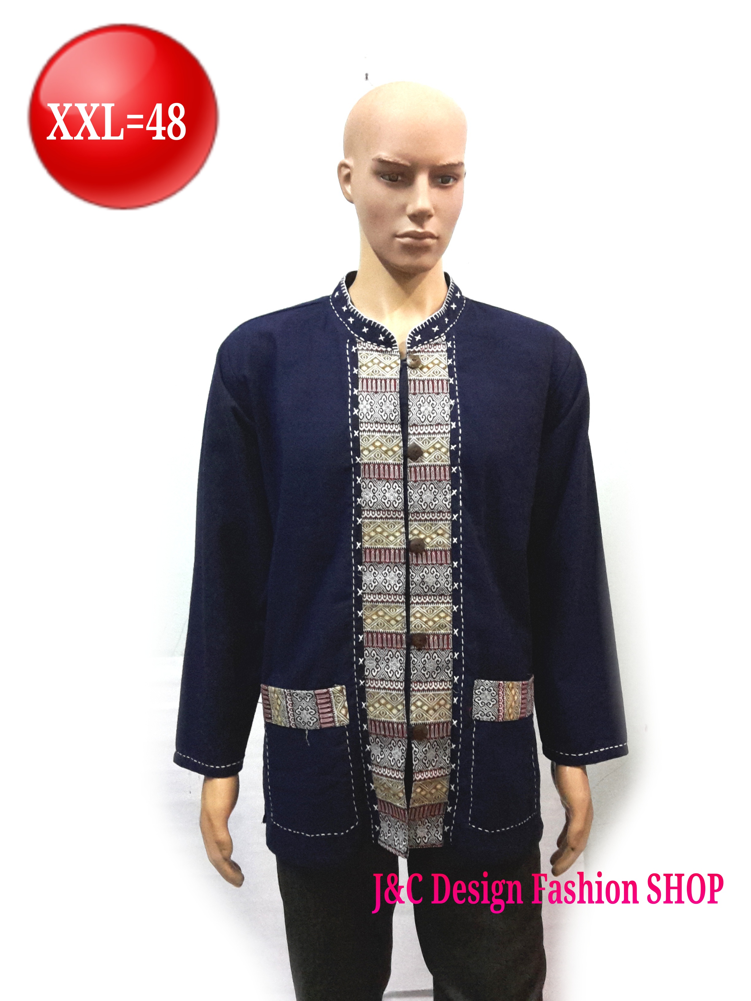 เสื้อผ้าฝ้ายพื้นเมือง #เสื้อชายสีครามไม้แต่งผ้าขลิบลาย #เสื้อผ้าไทยชาย #เสื้อผ้าพื้นเมืองผ้าไทยชาย