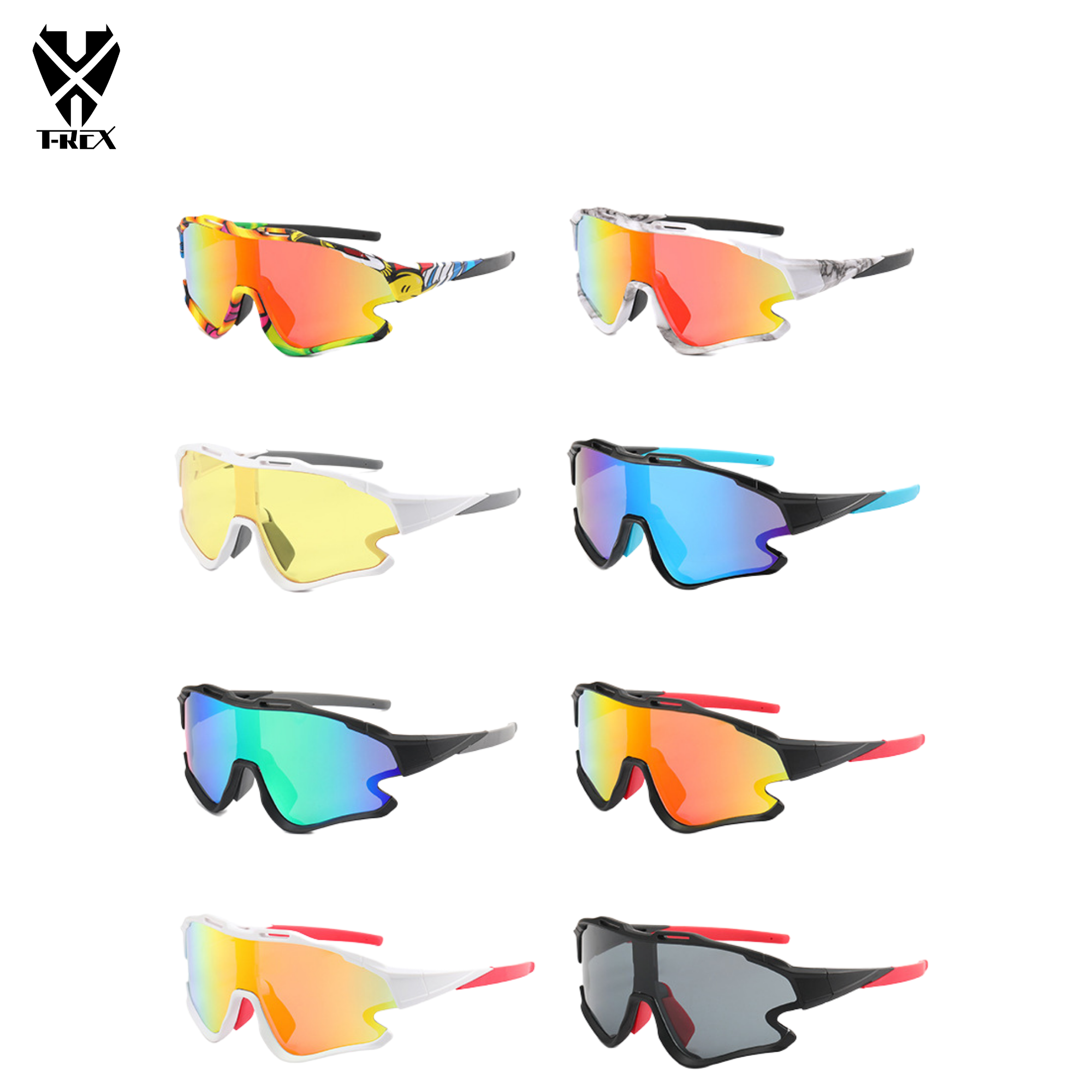 แว่นตาปั่นจักรยาน T-REX 8303 กันแดด กันลม กันฝุ่น UV แว่นกันแดด แว่นปั่น