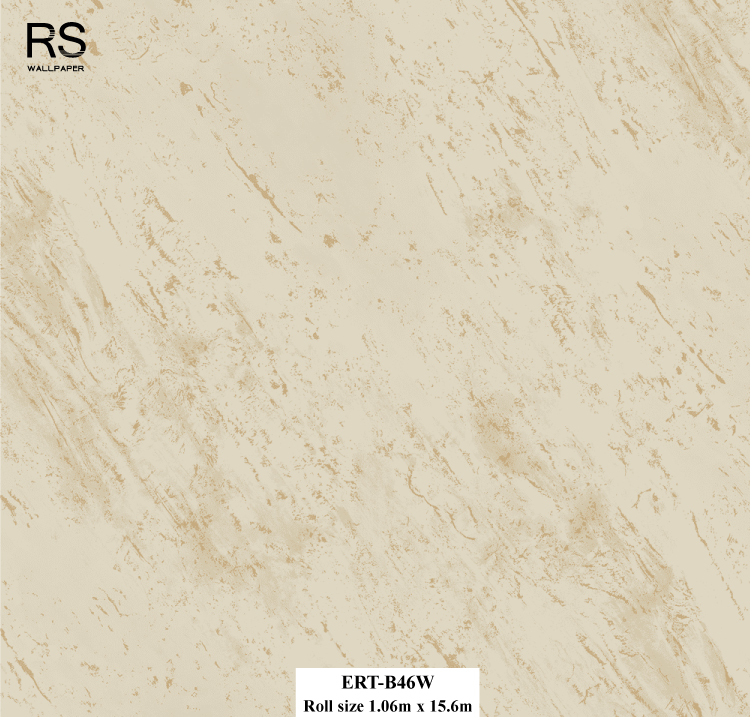 วอลเปเปอร์ ลายหินอ่อนสีน้ำตาลอ่อนแทรกสีทอง ERT-B46W