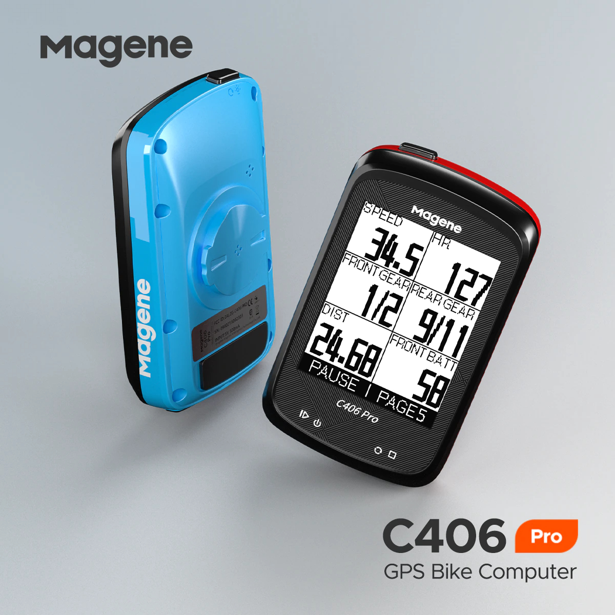 ไมล์จักรยานแบบ Magene C406Pro GPS Bike Computer Speedometer Odometer Cycling Training