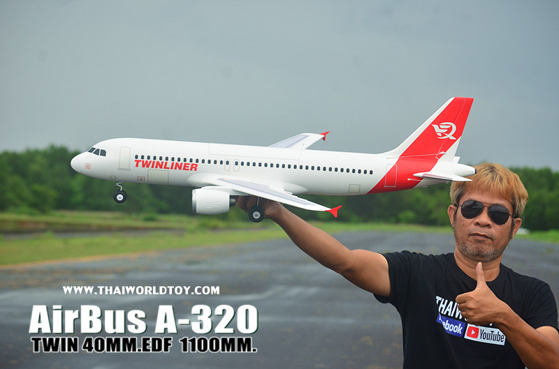 AirBus A-320ฺ EDF JET (PNP) 40MM. TWIN 1100MM.