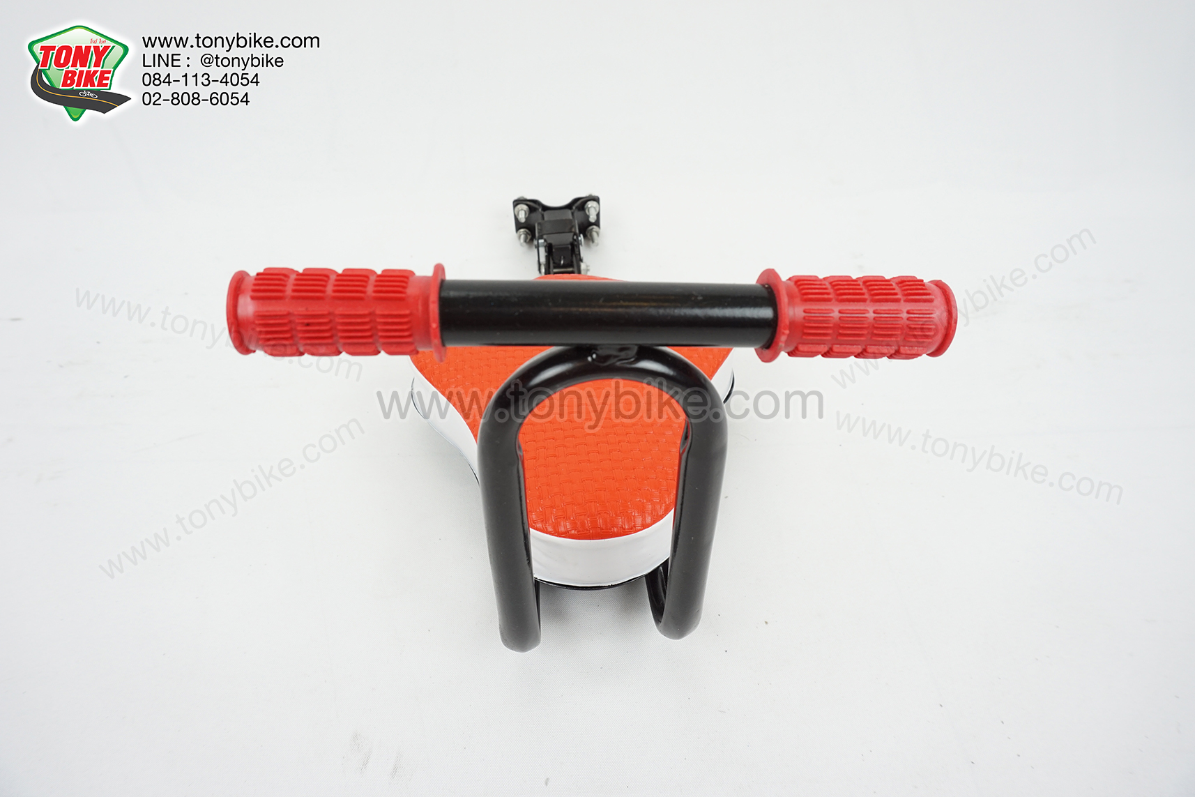 ที่นั่งเด็กแบบติดเฟรมด้านหน้า รุ่นประหยัด สีแดง