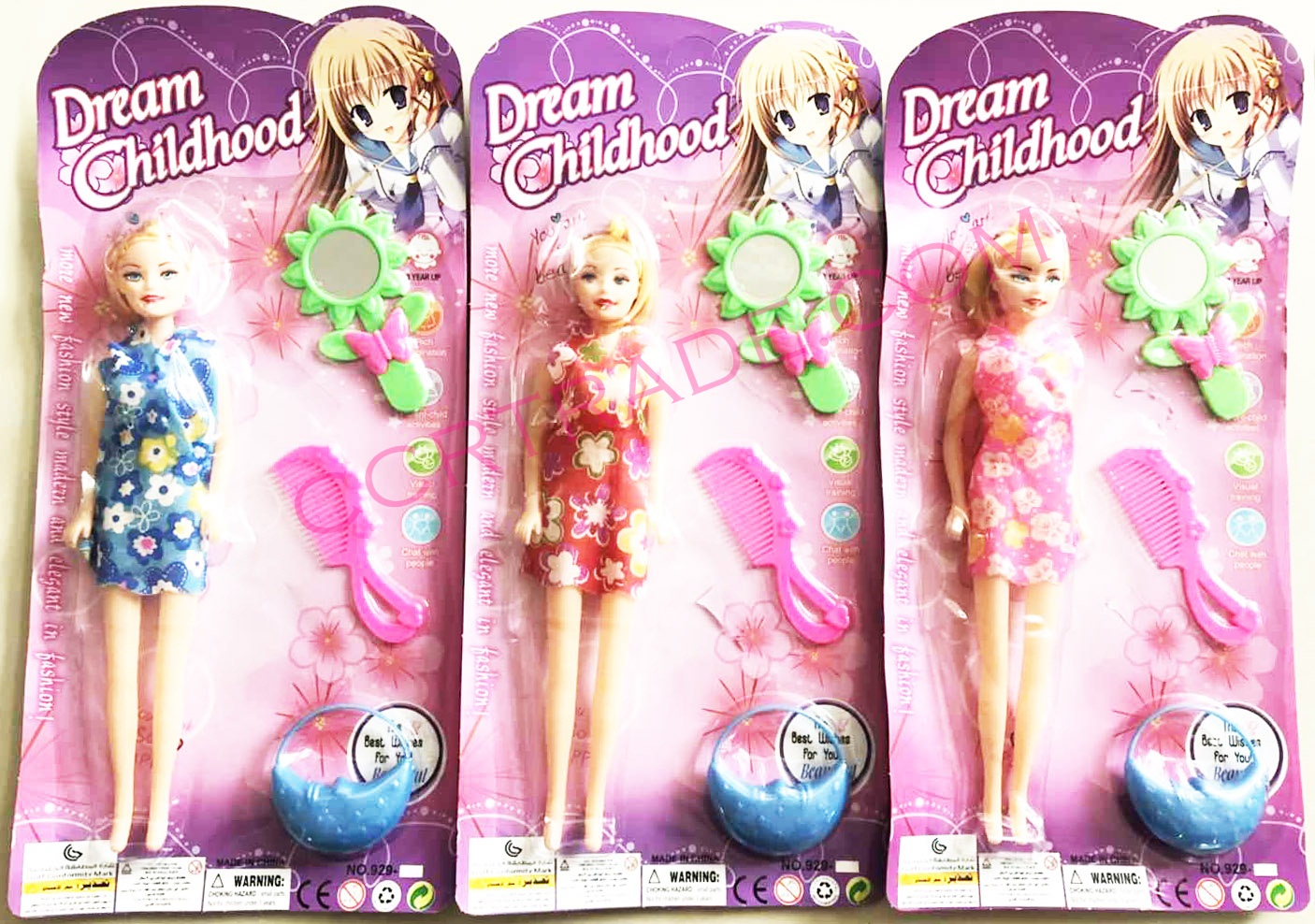 บาร์บี้แต่งตัว+กระเป๋าหิ้วแผงยาว 39 ซม.