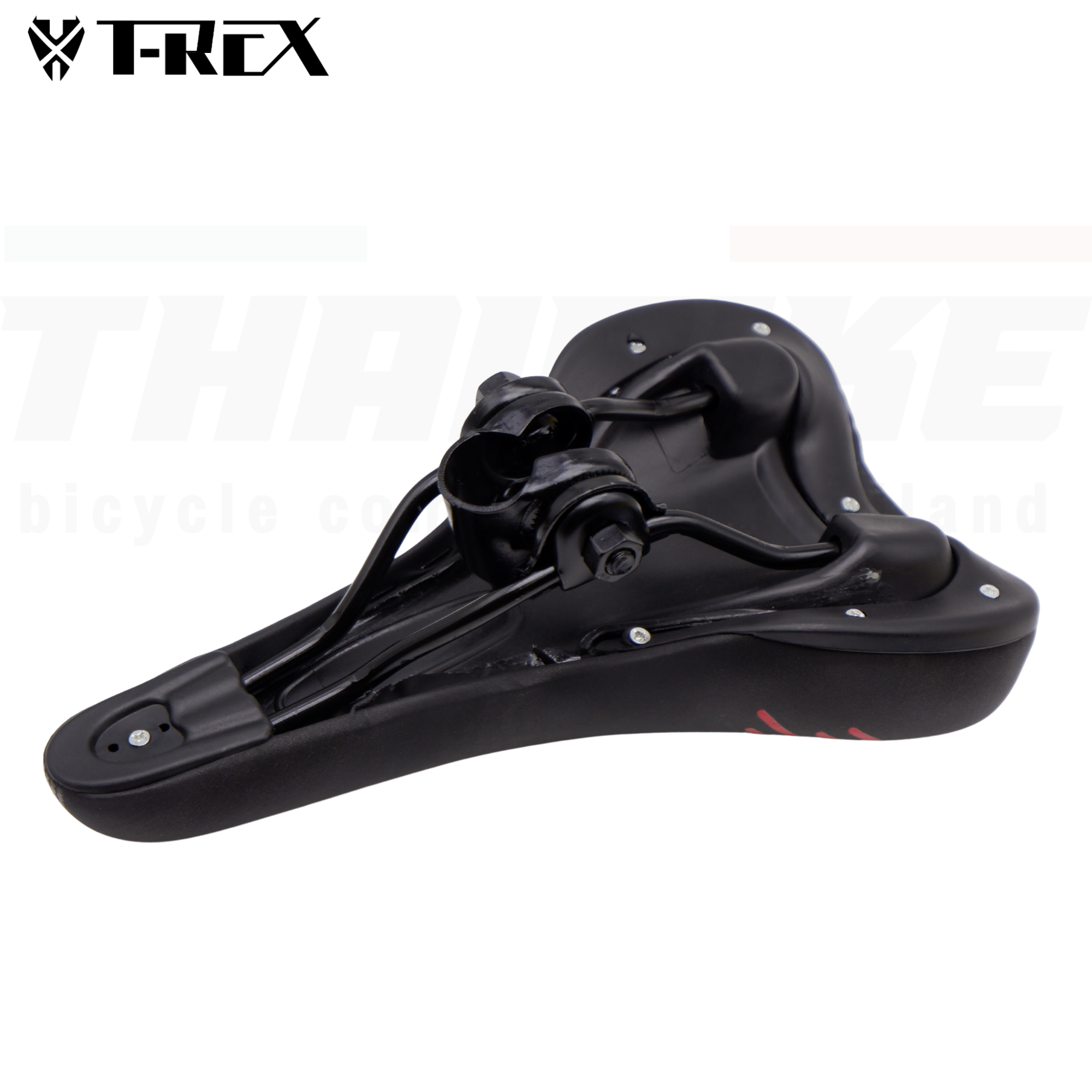 เบาะจักรยาน อานจักรยานเสือหมอบ เสือภูเขา รถพับ มาพร้อมตัวยึดหลักอาน ยี่ห้อ THAIBIKE T-REX