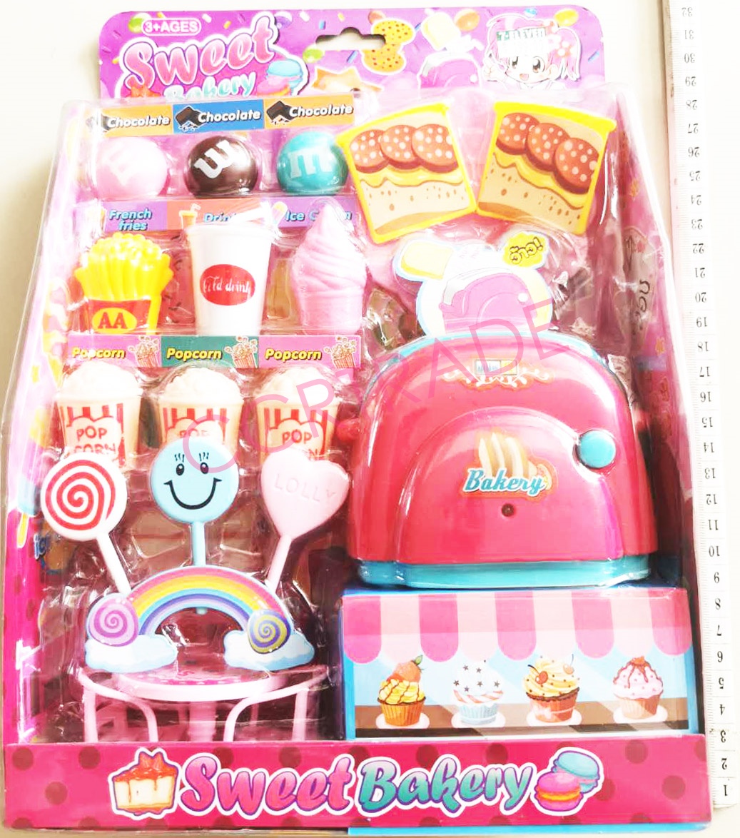 เซ็ทขนมหวาน+เครื่องปิ้งขนมปัง มีไฟแผงครอบ 22x30 ซม.(1x3)