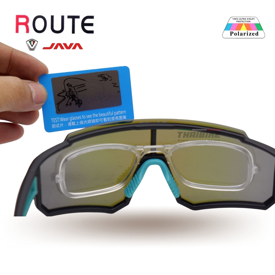 เลนส์ POLARIZE แว่นตาปั่นจักรยาน ยี่ห้อ ROUTE POLARIZE by JAVA