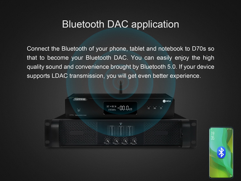 ขาย Topping D70S MQA DAC ตัวแปลงสัญญาณ แบบตั้งโต๊ะ