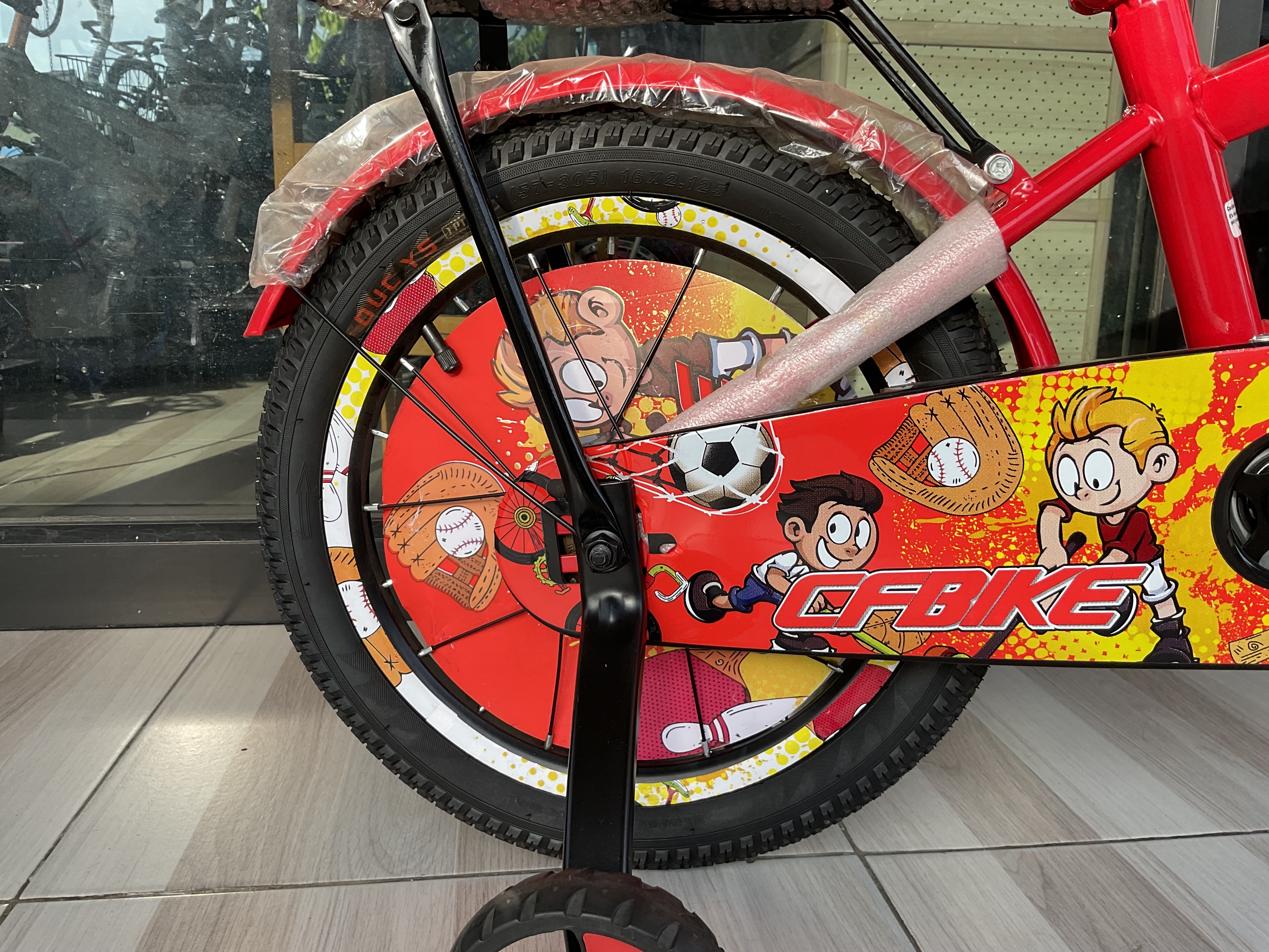 จักรยานเด็ก 16 นิ้ว CFBike สีแดง