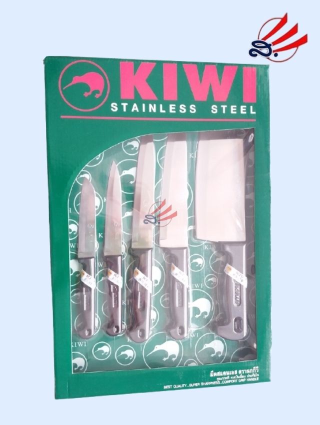 Kiwi มีดแสตนเลส กีวีชุด (ครบชุดทั้งมีดสับ มีดหั่น มีดปอก)