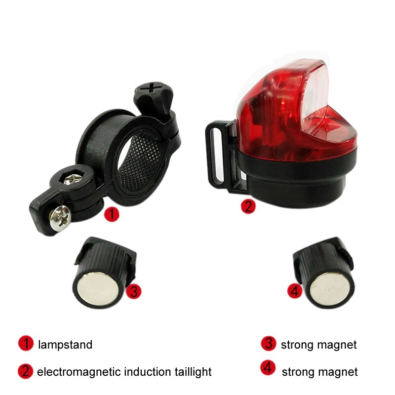 ไฟท้ายจักรยานแบบแม่เหล็ก ไม่ใช้ถ่าน MAGNET WEST