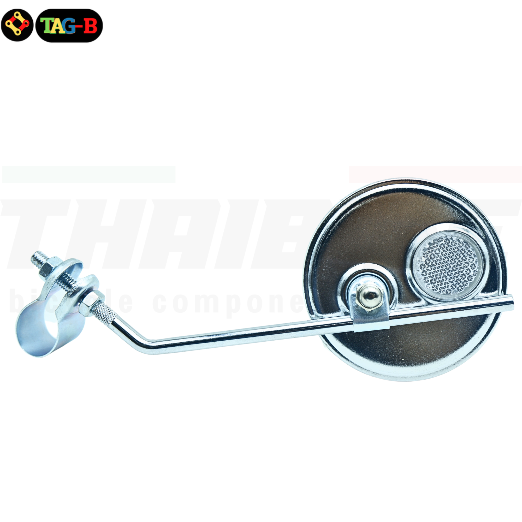 กระจกจักรยานแบบวินเทจ คลาสสิกย้อนยุค กระจกมองหลังรอบ3 นิ้ว ชุบโครเมี่ยม