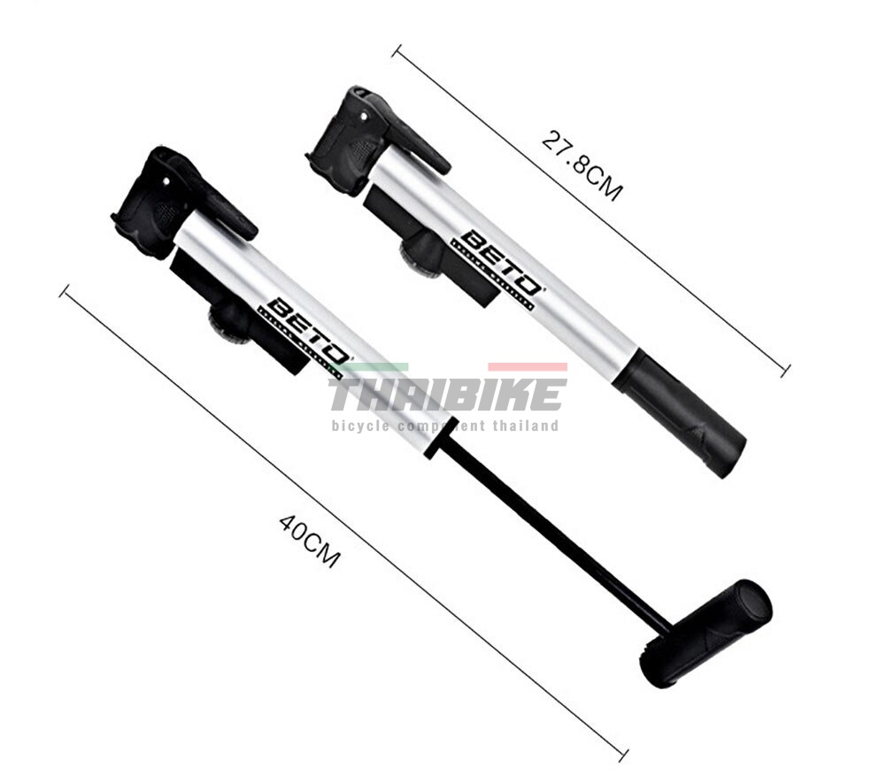 สูบจักรยานอลูมิเนียมพกพา BETO รุ่น CLD-035G 80psi