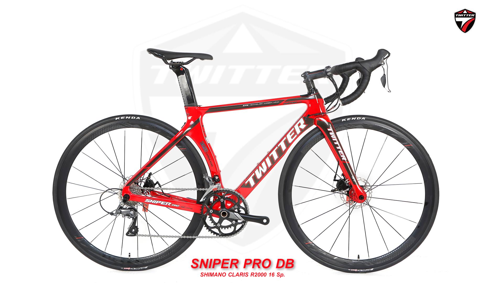 จักรยานเสือหมอบเฟรมคาร์บอน ดิสก์เบรคTWITER รุ่น Sniper PRO DB