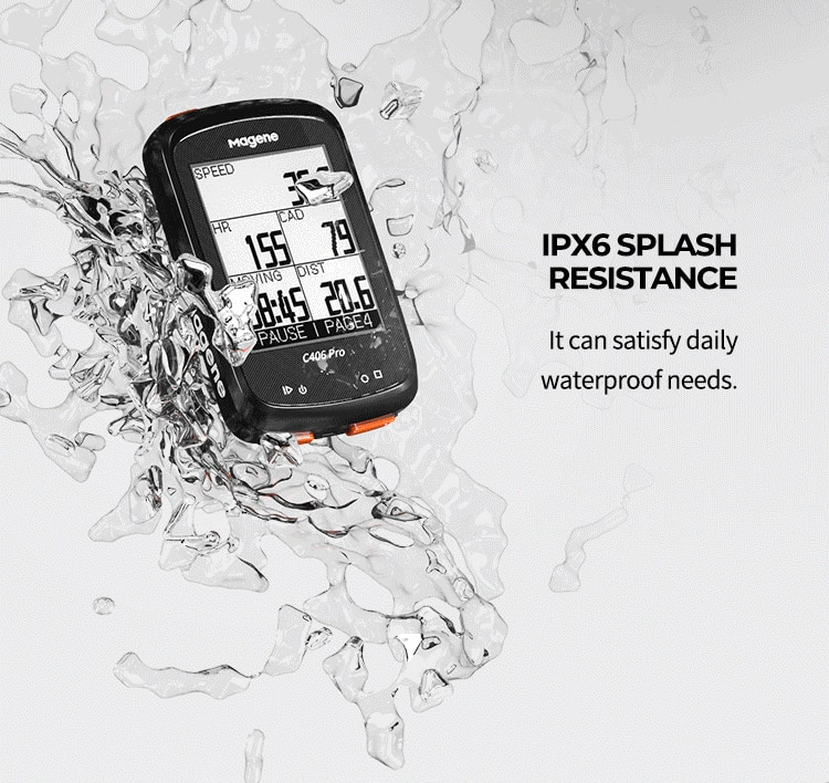 ไมล์จักรยานแบบ Magene C406Pro GPS Bike Computer Speedometer Odometer Cycling Training