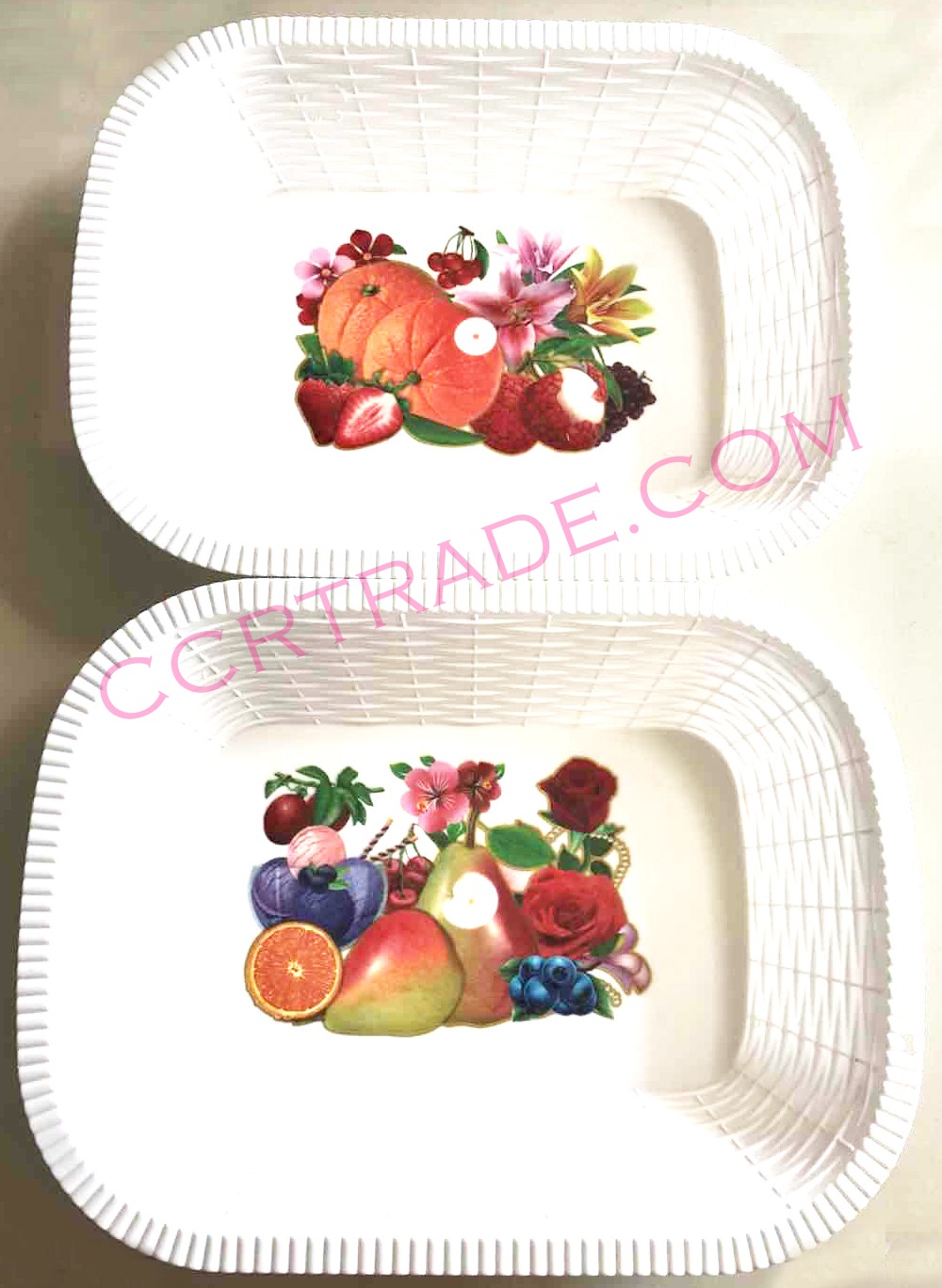 ถาดพลาสติกก้นลึก (สี่เหลี่ยม) 25x38 ซม.