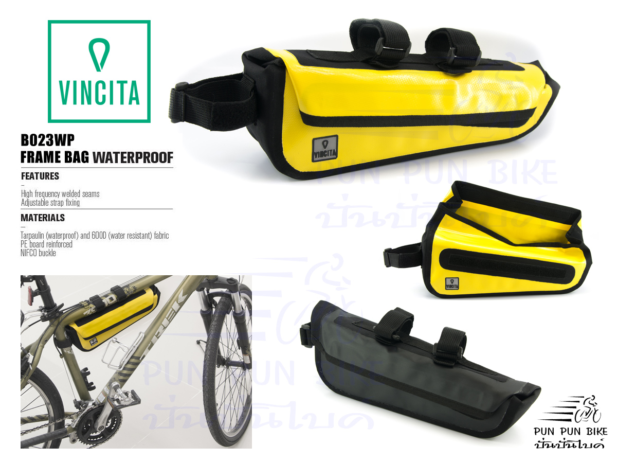 VINCITA : B023WP กระเป๋าใต้เฟรมสามเหลี่ยมกันน้ำ