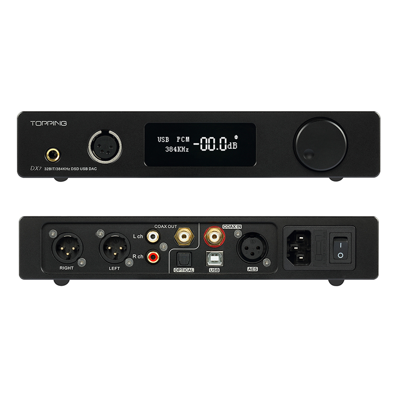 ขาย TOPPING DX7 DAC/AMP ตั้งโต๊ะชุดใหญ่ระดับ Hi-Res รองรับ DSD มาพร้อม Remote control