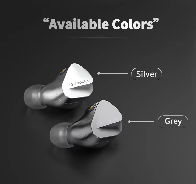 BGVP NS10Pro หูฟัง IEMs 10 ไดรเวอร์ 8BA+2DD สายชุบเงิน เปลี่ยนท่อนำเสียงได้ รองรับ Hi-Res ประกันศูนย์ไทย