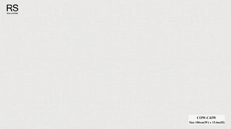 วอลเปเปอร์ลายผ้า สีพื้นขาว COW-C43W