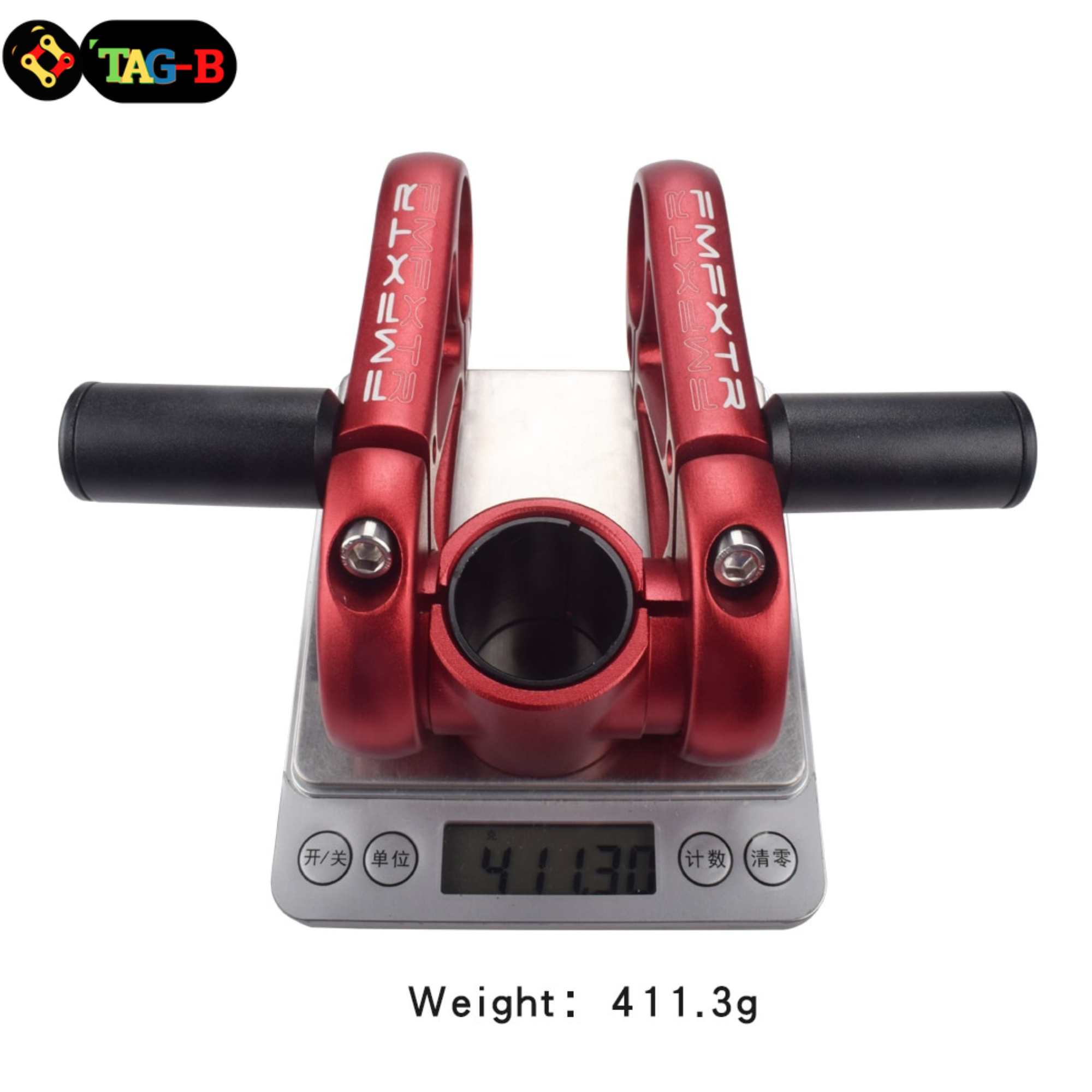 สเต็มจักรยานปรับระดับ 360 องศา ยี่ห้อ FMFอลูมิเนียม 31.8 รุ่นมีที่ยึดไฟ