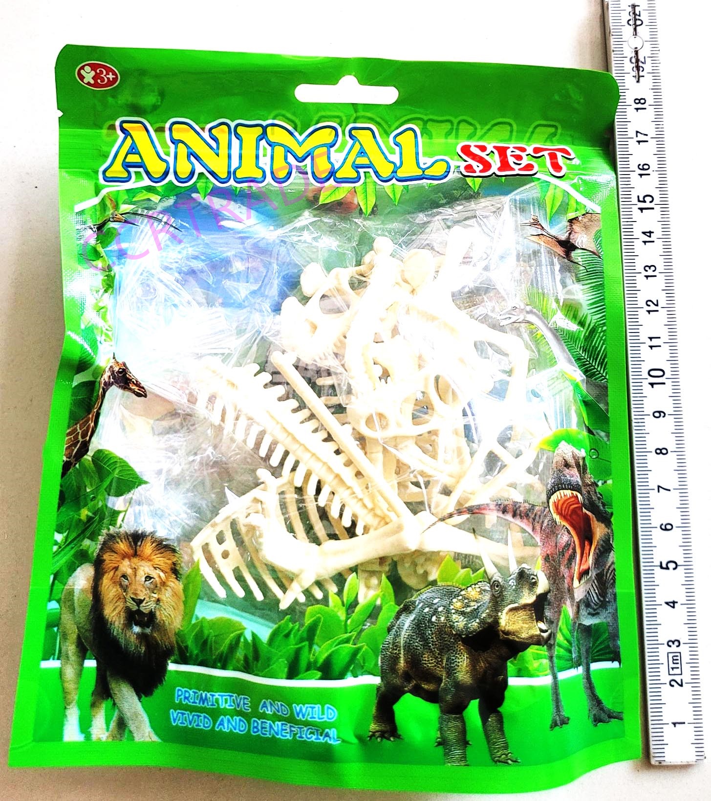 ไดโนเสาร์ฟอสซิลถุงซิป 16x18 ซม.(งานห้าง)(1x21)