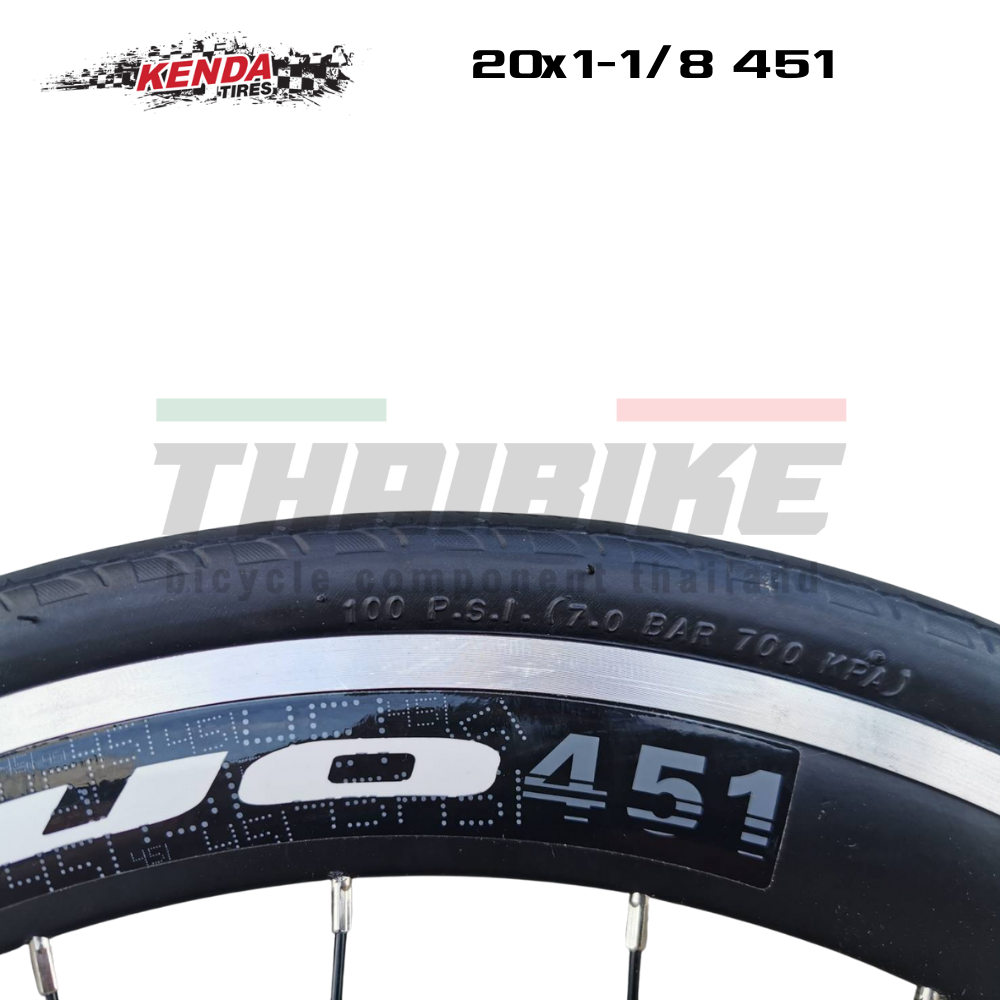 ยางนอกจักรยาน 20นิ้ว แบบ 451 Kenda K1018 bicycle tire 20x1-1/8 28-451
