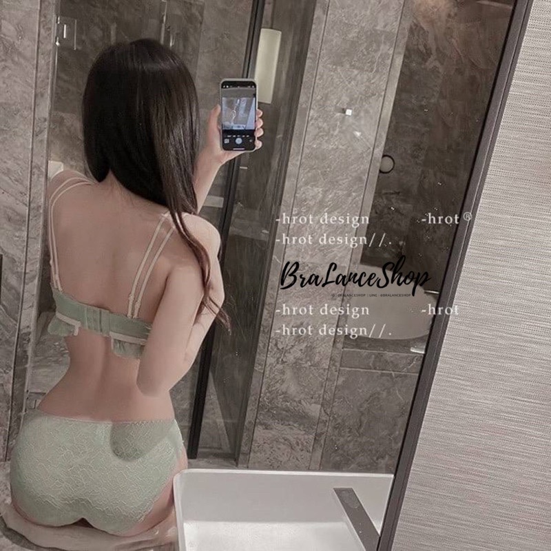 BLS✿1321 Setบรา+กกน. ชุดชั้นในลูกไม้ สไตล์เกาะอก