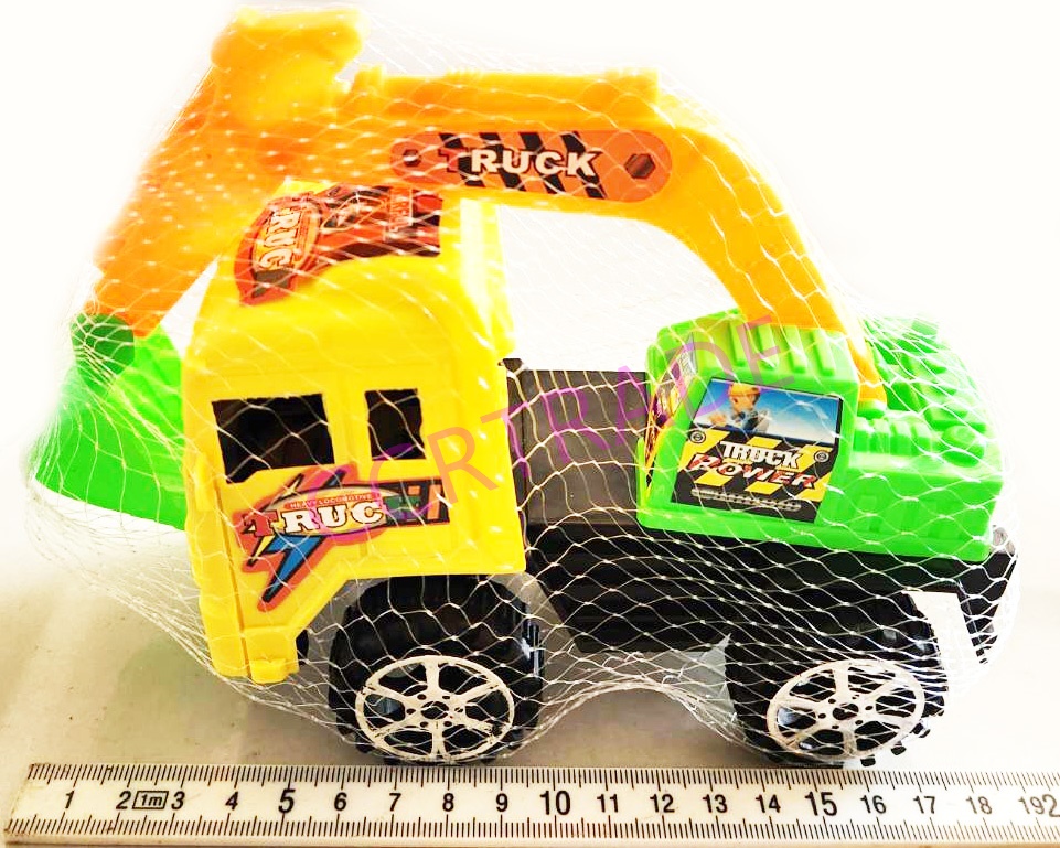 รถบรรทุกหัวตักสีสดถุงตาข่าย 21 ซม.