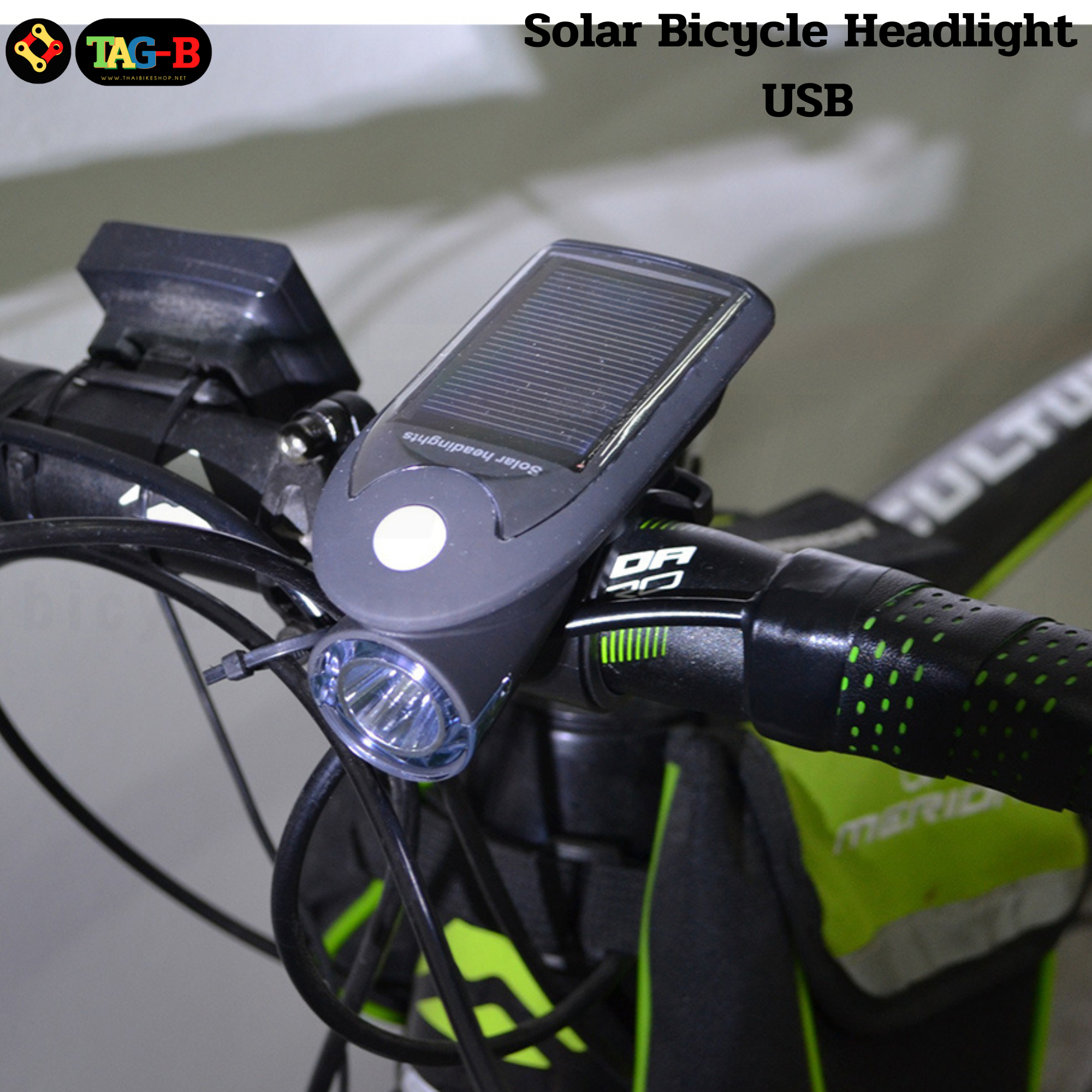 ไฟหน้าจักรยานแบบชาร์จ SOLARCELL LIGHT 240 lumens