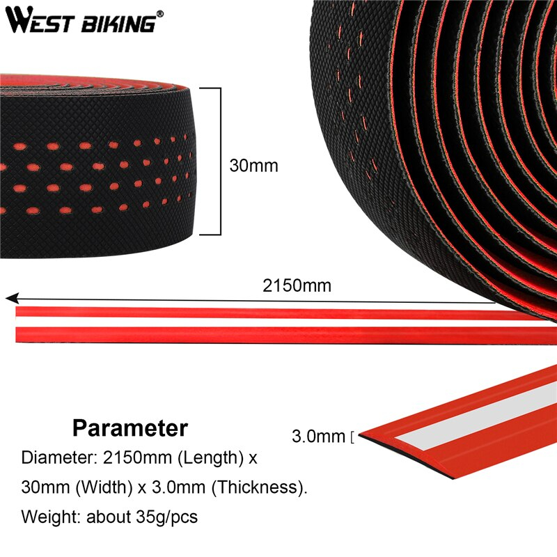 ผ้าพันแฮนด์จักรยานเสือหมอบ 2TONE WESTBIKING 039 PU + EVA