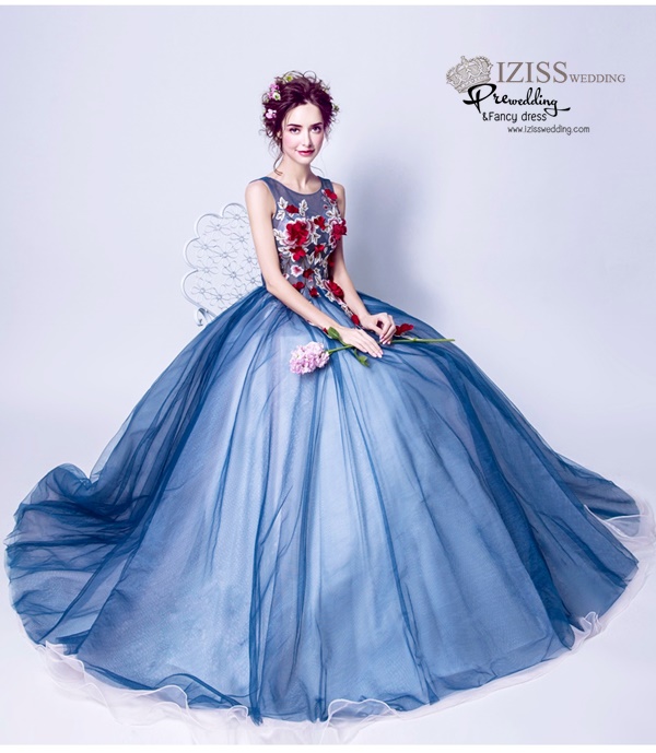 DL010 - **พรีออเดอร์** ชุดราตรี เดรสยาวออกงาน (Night party dresses) ชุดไปงานแต่งงานสวยๆ "ธีมสีกรมน้ำทะเล"