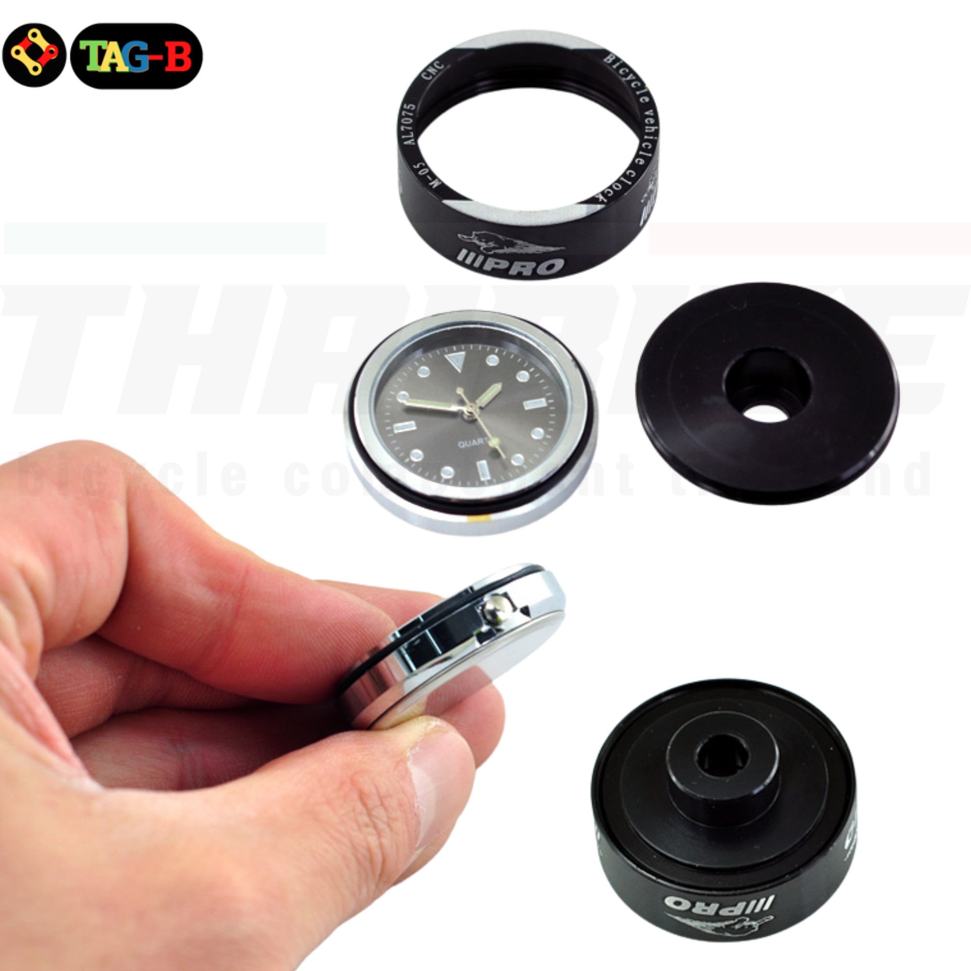 ฝาปิดสเต็มจักรยาน แบบมีนาฬิกา สำหรับคอแฮนด์ 28.6มม.