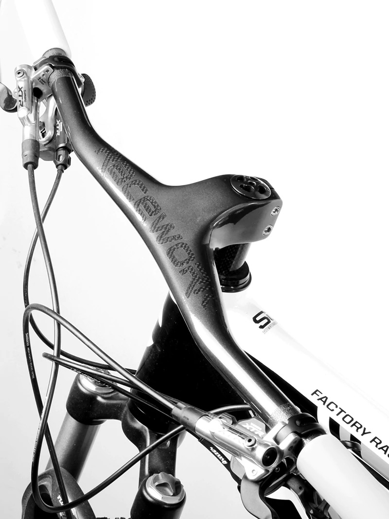 แฮนด์จักรยานเสือภูเขา คาร์บอน แบบอินทริเกตุ RACEWORK mountain bike carbon fiber